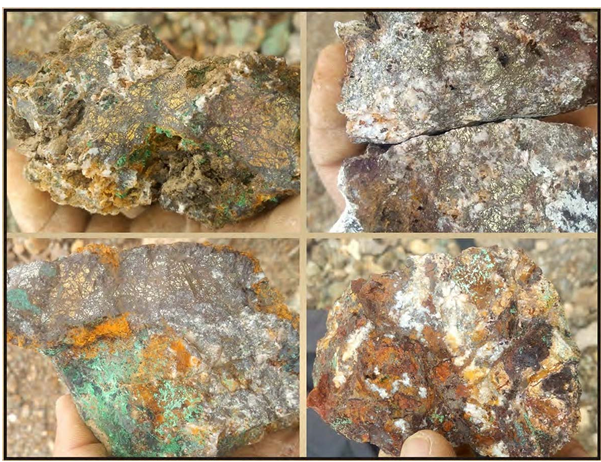 Typical copper mineralization