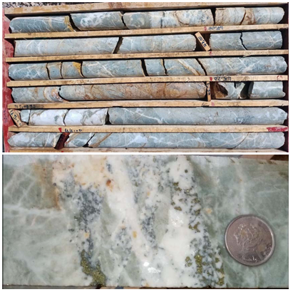 Wet drill core